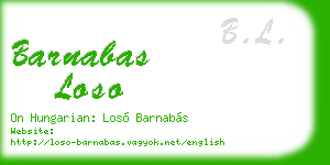 barnabas loso business card